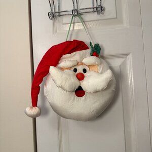 vintage House Of Lloyd Singing Santa Christmas Door Plush Face